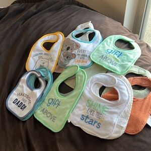 15 multi-colors & designed baby bibs